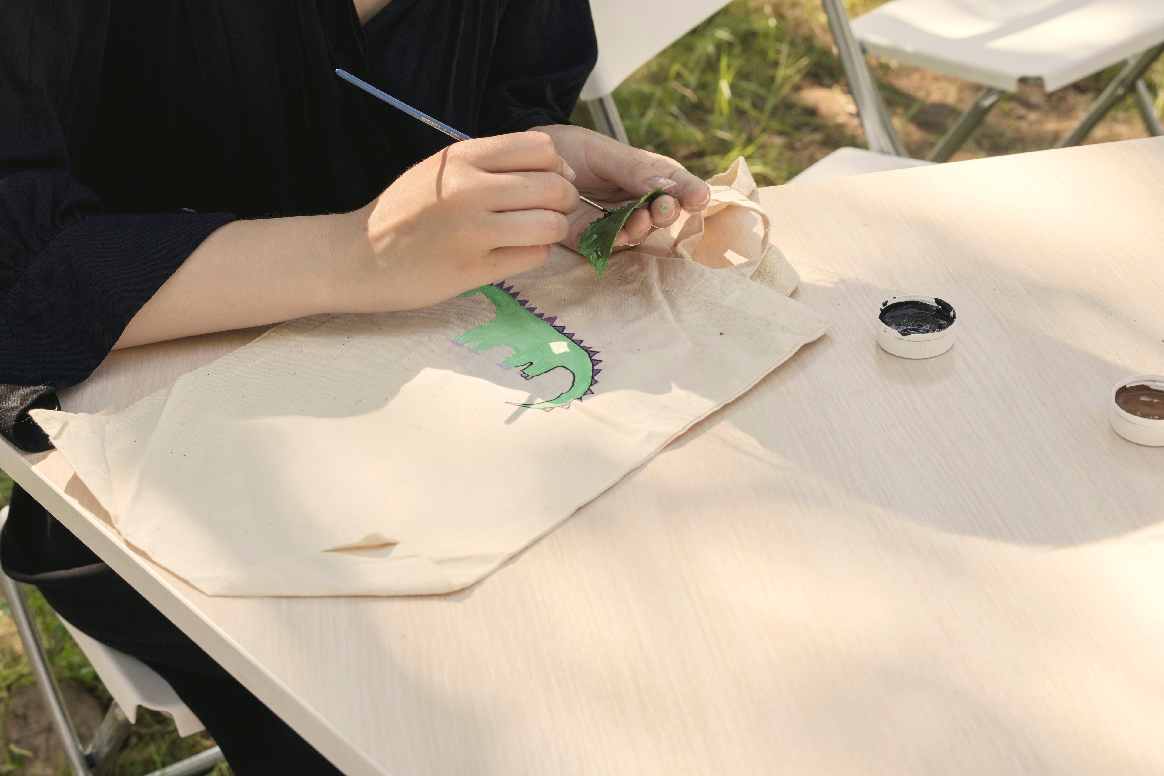 Peinture sur tote bag