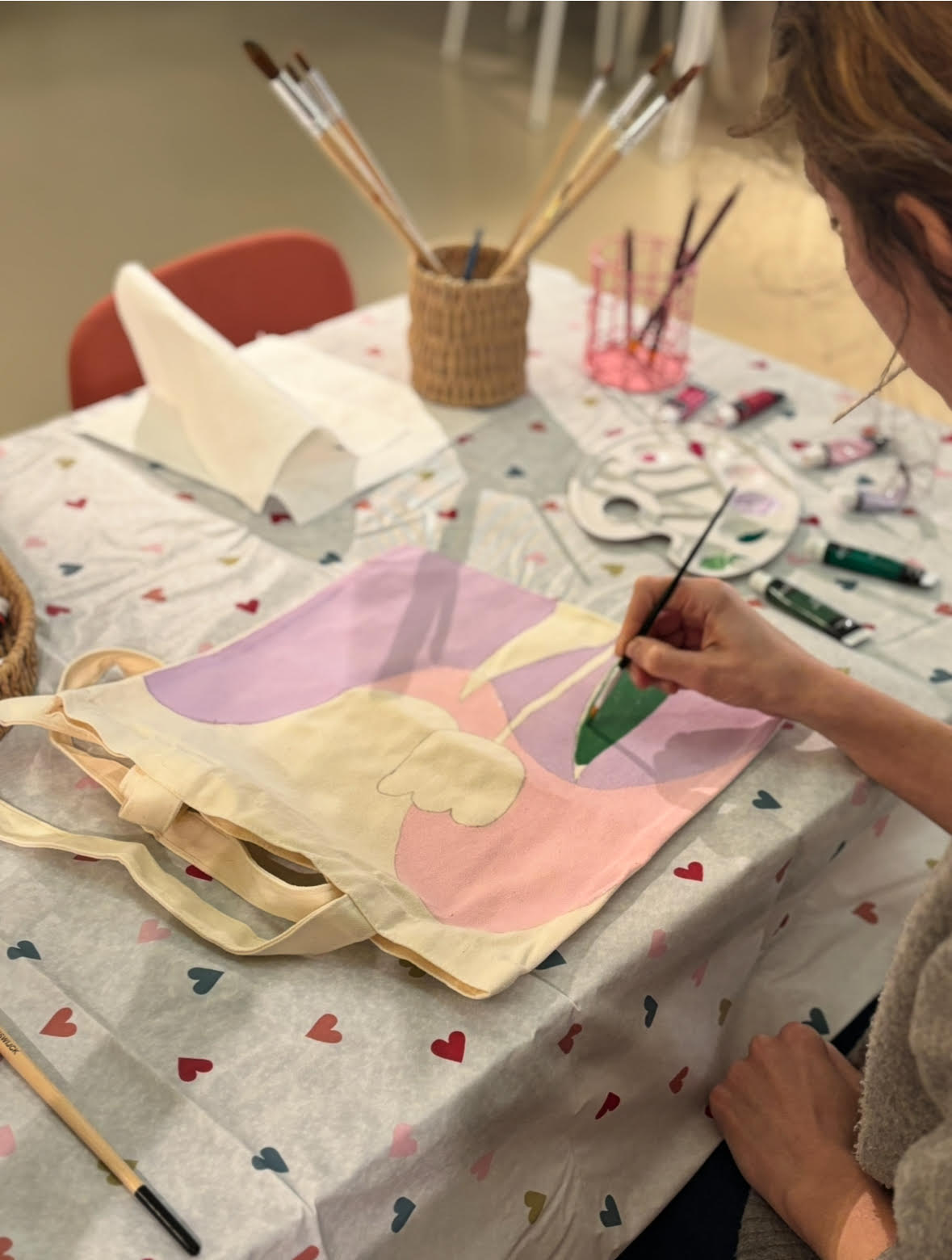 weekend - Peinture sur tote bag